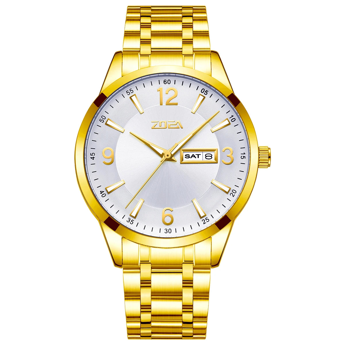 ZOEA ESS10002 Business Men's Watch. Adopts luminous dial and hands design, fitted with solid stainless steel strap. 30 meters de