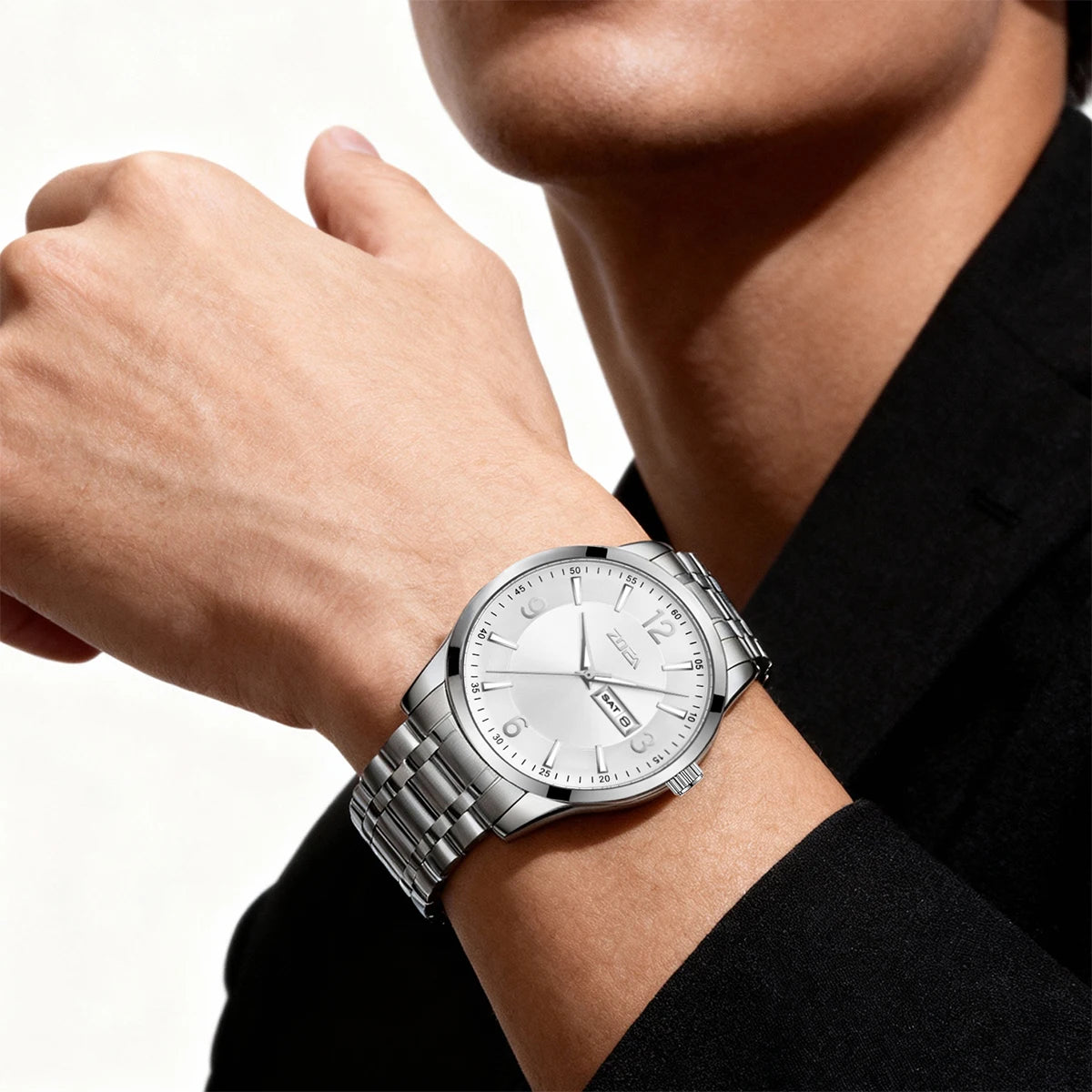 ZOEA ESS10002 Business Men's Watch. Adopts luminous dial and hands design, fitted with solid stainless steel strap. 30 meters de