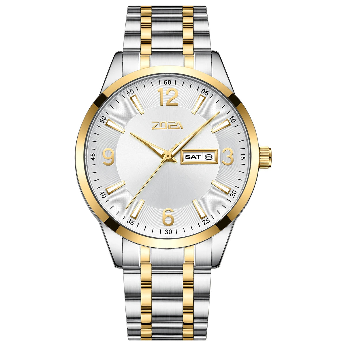 ZOEA ESS10002 Business Men's Watch. Adopts luminous dial and hands design, fitted with solid stainless steel strap. 30 meters de