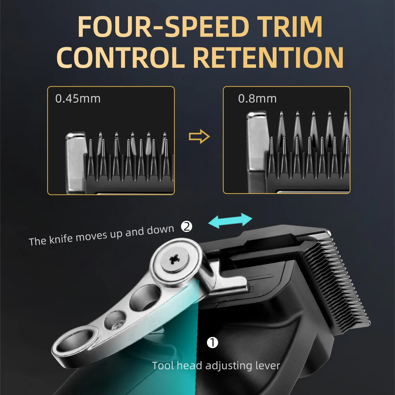 2500mah Lithium Battery Adjustable Trimmer Kemei Km-2296 Usb Rechargeable Cordless Electric Body Groin Hair Trimmer For Men