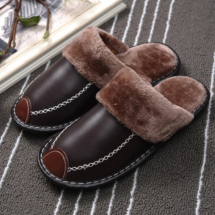 Eyriphy Warm Slippers For Womens Mens Thick Sole Fluffy Fuzzy House Shoes Casual Bedroom Couple Slippers Indoor Cozy Cotton Shoe