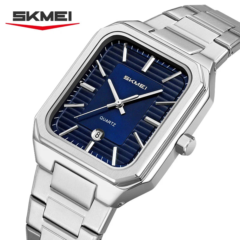 SKMEI 9373 New Casual Simple Quartz Watch Men's Luxury Business Waterproof Calendar Square Exquisite Watch relógios masculino