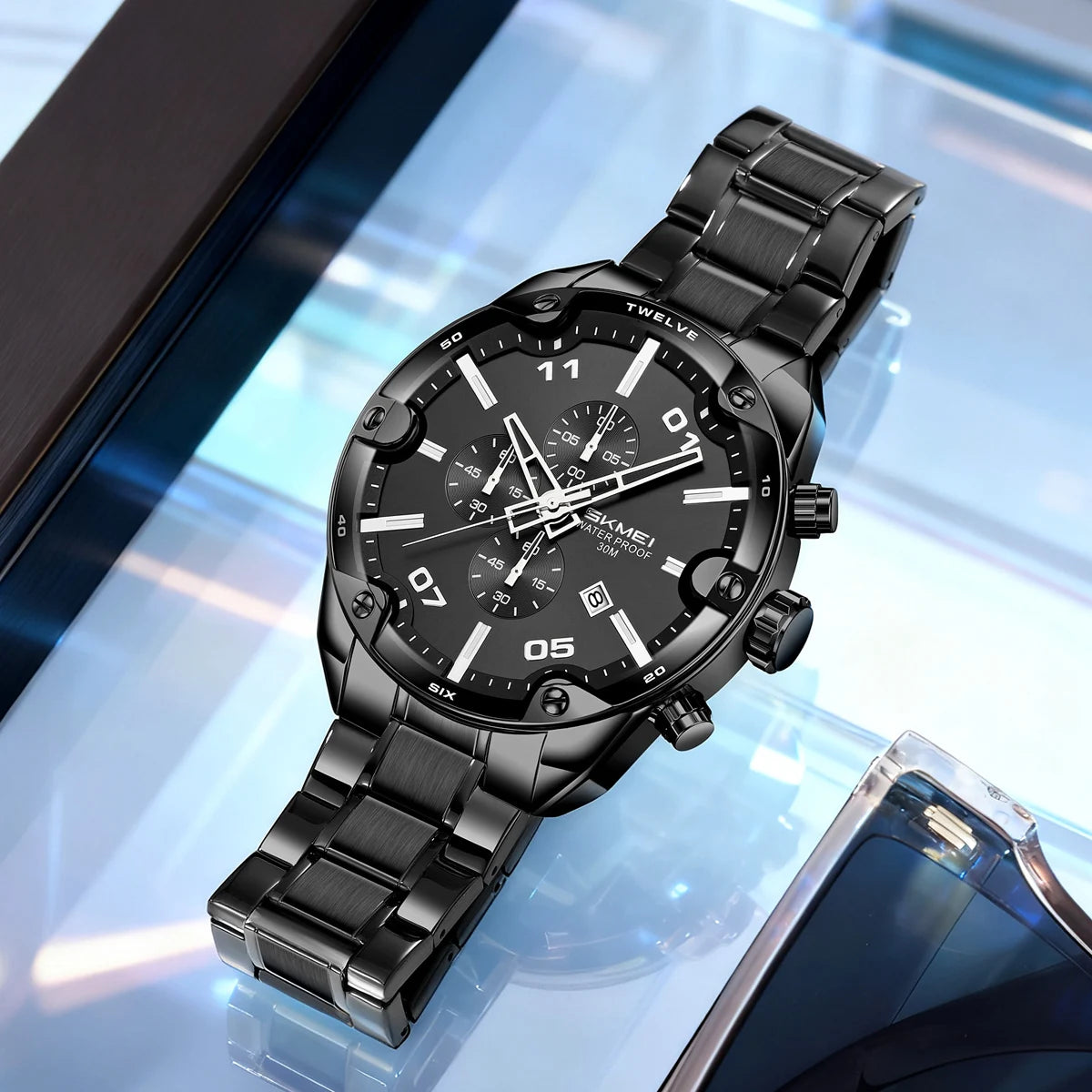 SKMEI 9387 Quartz Wristwatch Luxury Men Women Business Watch Fashion Timer 3 Bar Waterproof Sports Clock Date Countdown Display