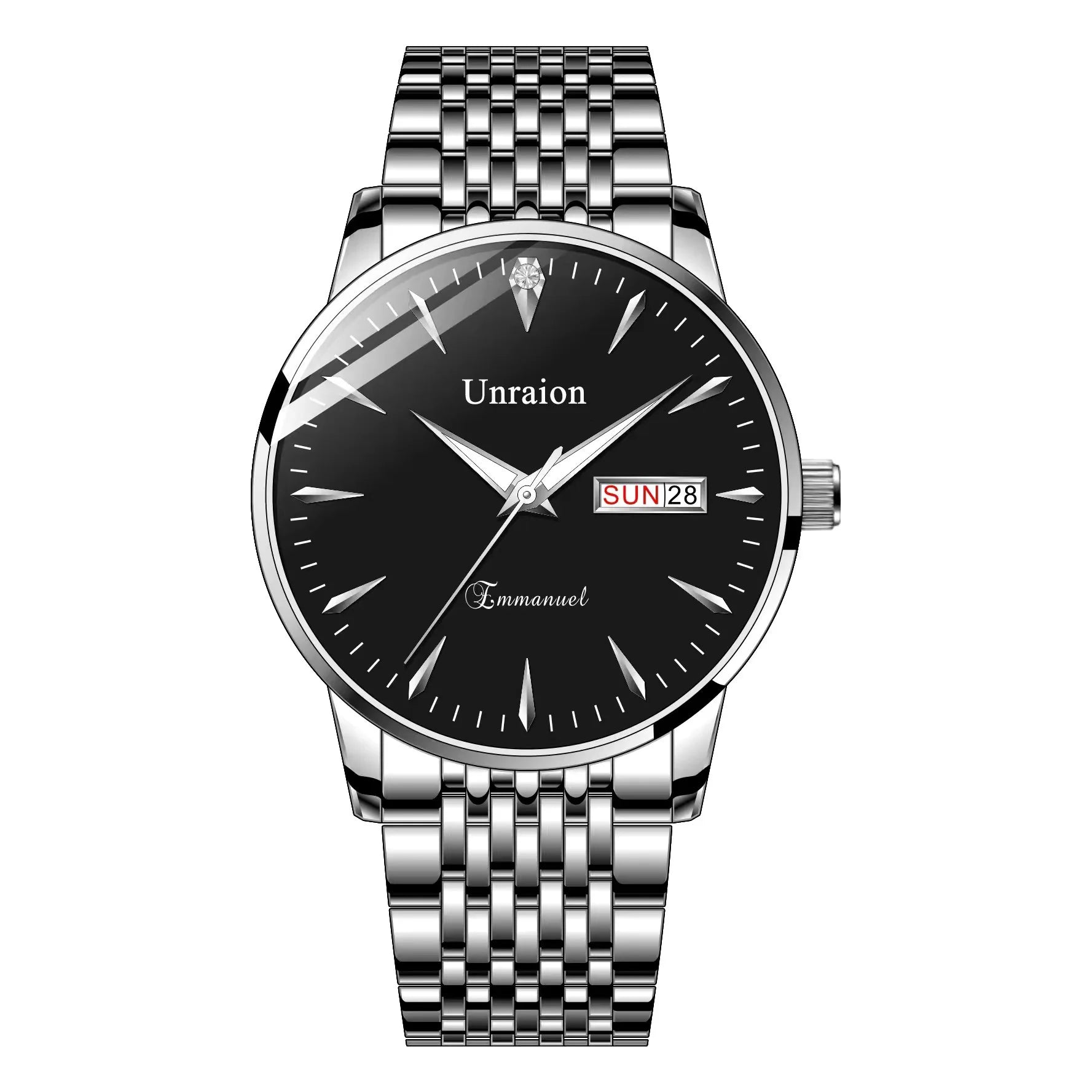 Swiss Qm Watch Fully Automatic Movement Waterproof Luminous Dual Calendar Non Mechanical Men's Watch Male Student Simple Quartz