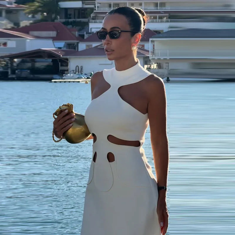 Sexy Print Sequined Mini Dress Women Party Sleeveless Backless Halter Slim Female Dresses 2026 Spring Summer Elegant Lady Robe