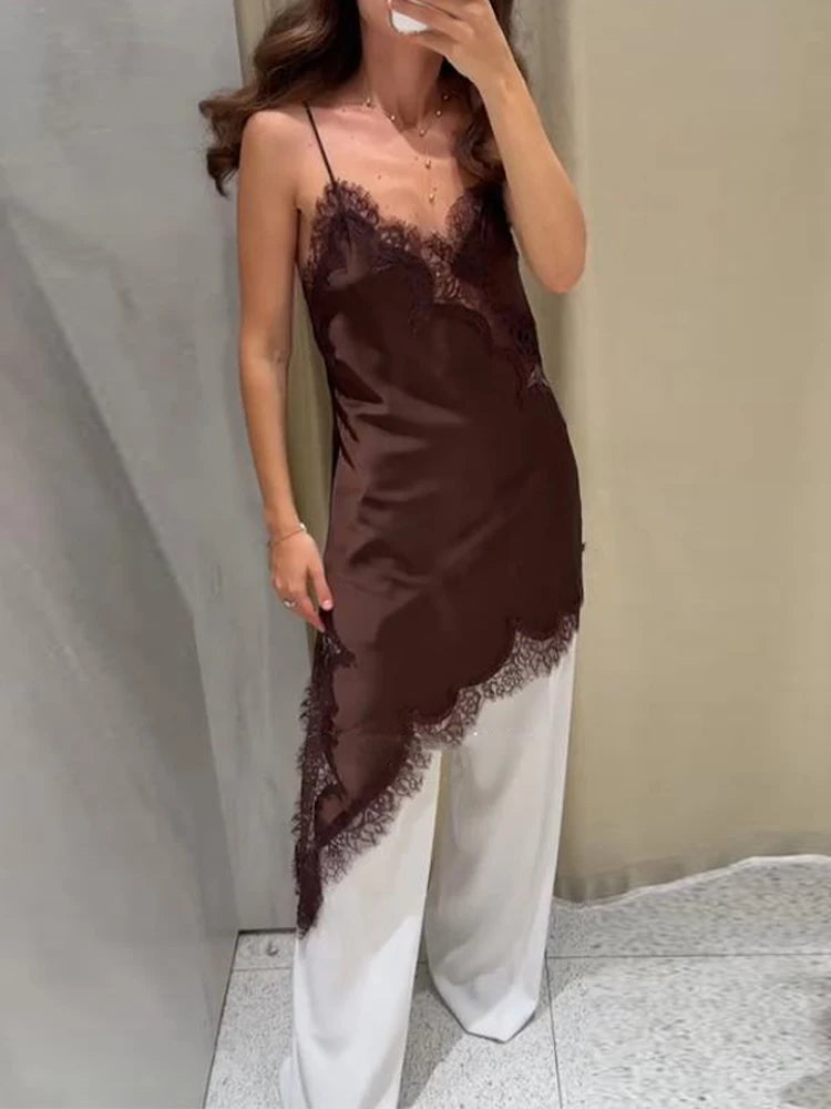 Brown Sexy Pleated Mini Dress Women Fashion Square-neck Sleeveless Bodycon Backless High Waist Dresses New Lady Party Club Robe