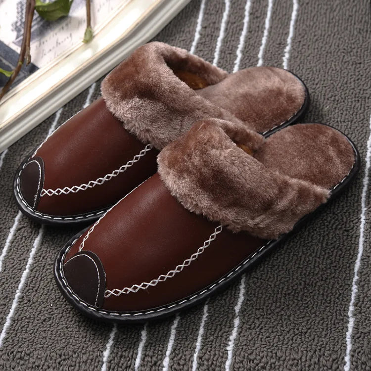 Eyriphy Warm Slippers For Womens Mens Thick Sole Fluffy Fuzzy House Shoes Casual Bedroom Couple Slippers Indoor Cozy Cotton Shoe