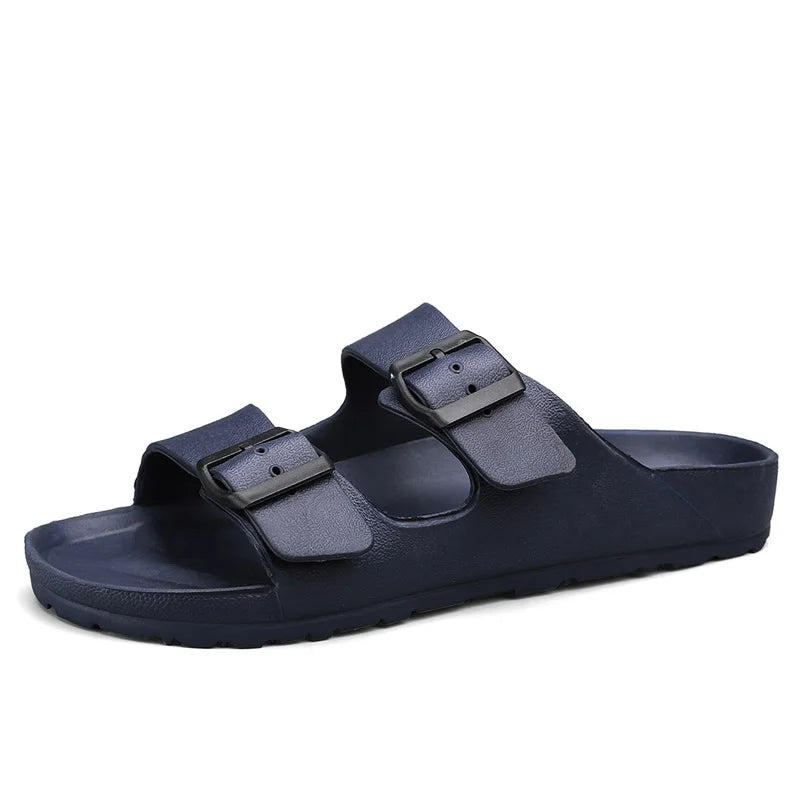 Summer Adjustable Soft Slides Slippers For Men Flat EVA Slippers Lightweight Anti Slip Slippers Size 34-47 48 49 50 Dropshipping