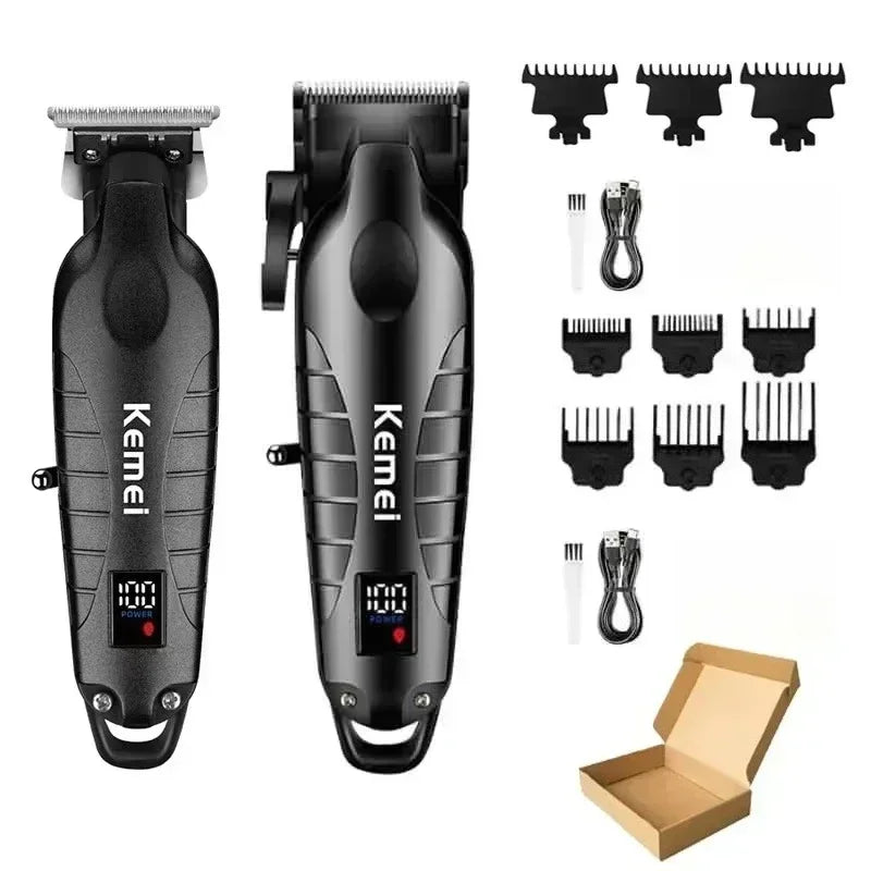 Kemei KM-2290 KM-2293 KM-T95 Professional Cutting Machine Electric Shaver Hair Trimmers with LCD Display Men's Hair Clipper