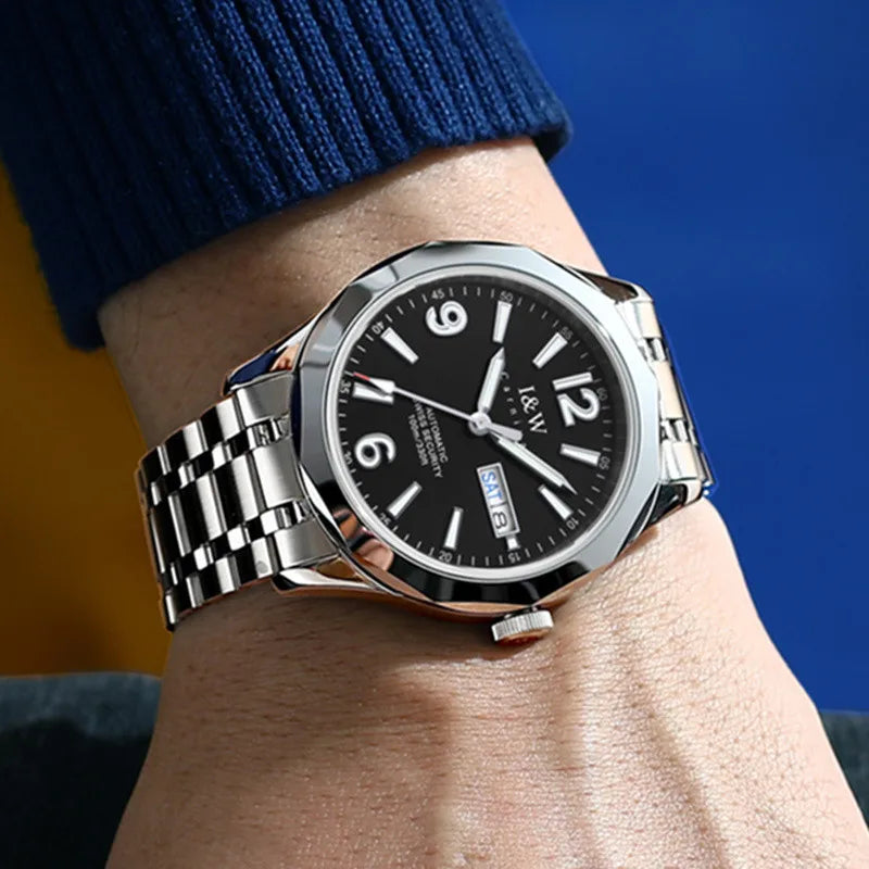 Switzerland Brand IW Luxury Automatic Watch for Men Mechanical SII NH36 Sapphire Waterproof 100M Luminous Men's Watches GMT 2024