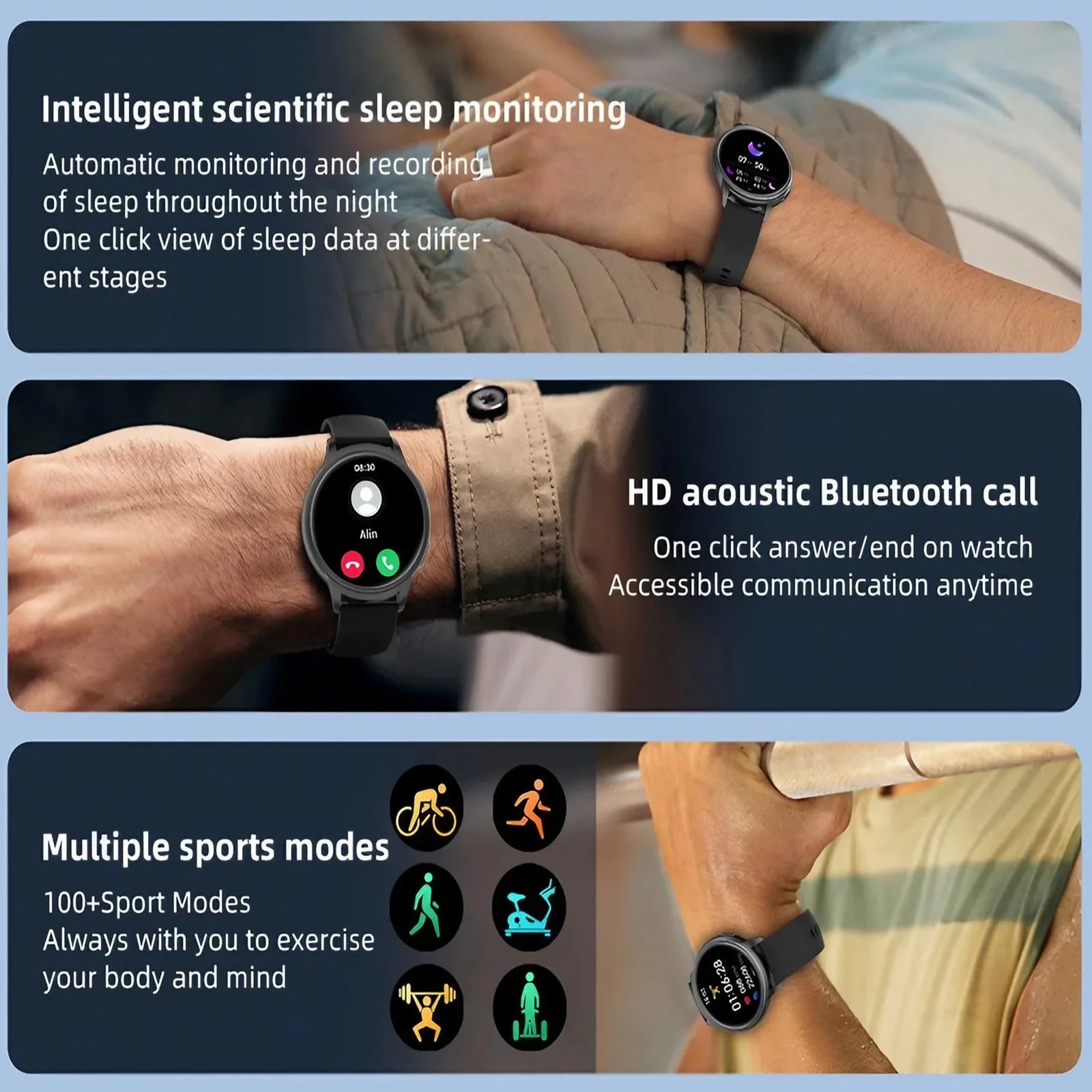 IP67 Waterproof Smartwatch Heart Rate Sleep SpO2 Monitor Call Function Android iOS Fitness Tracker for Women