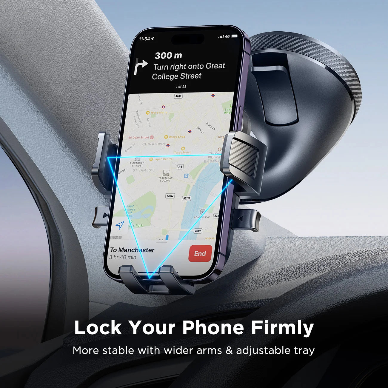 Joyroom Universal Phone Holder Mount for Car Strong Suction Hands-Free Cell Phone Mounts for Dashboard/Windshield 360° Rotation