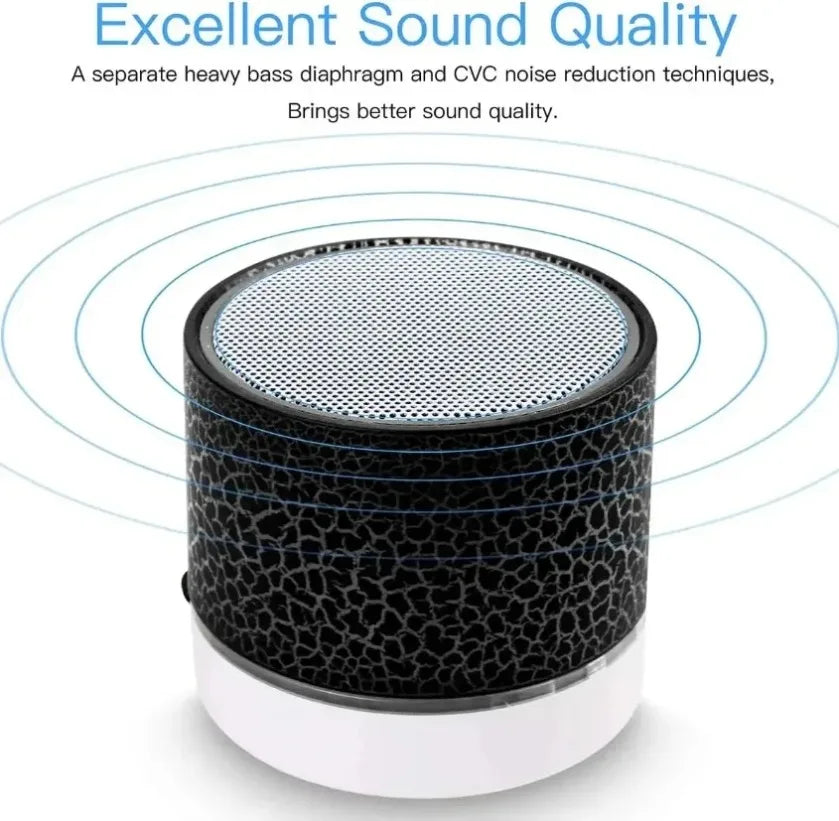 New Mini Portable Car Audio A9 Dazzling Crack LED Wireless Bluetooth 4.1 Subwoofer Speaker TF Card
