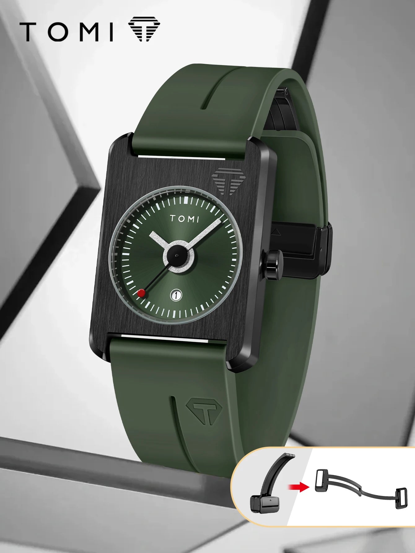 Men's fashion watches quartz watches square small dial wrist watches magnetic buckle watches simple leisure watches