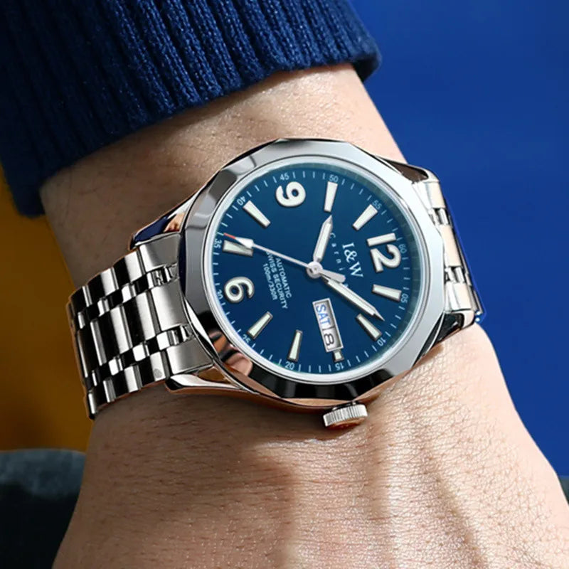 Switzerland Brand IW Luxury Automatic Watch for Men Mechanical SII NH36 Sapphire Waterproof 100M Luminous Men's Watches GMT 2024