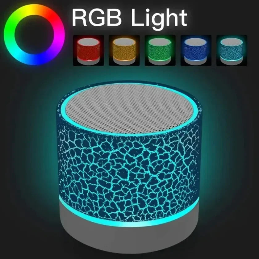 New Mini Portable Car Audio A9 Dazzling Crack LED Wireless Bluetooth 4.1 Subwoofer Speaker TF Card