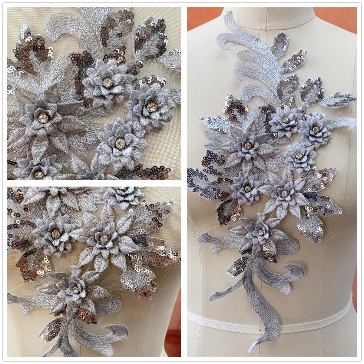 22 Color 3D Embroidery Lace Colored Material  Wedding Dresses, Stage Performance Costumes, Decorative Handicrafts  DIY Sewing