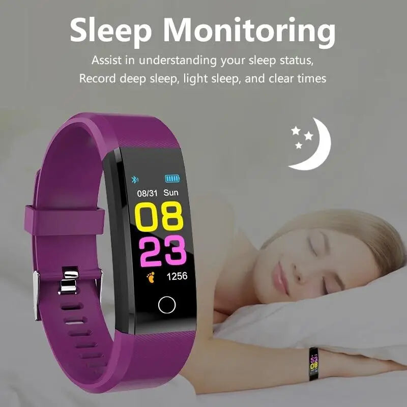 115plus Kids Smartwatch Bluetooth 4.0 Intelligent Sports Bracelet for iOS Android Sport Fitness Tracker Touch Wristband Watch