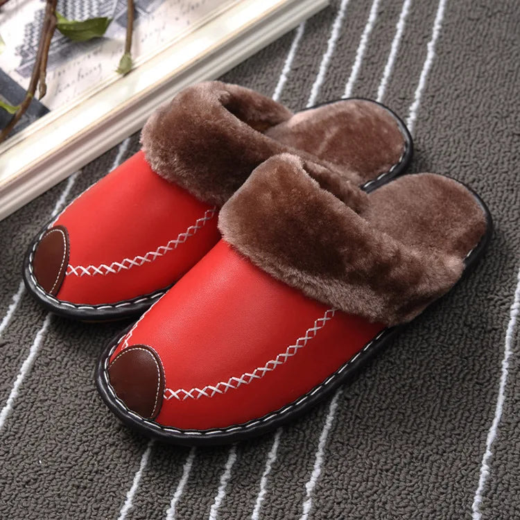 Eyriphy Warm Slippers For Womens Mens Thick Sole Fluffy Fuzzy House Shoes Casual Bedroom Couple Slippers Indoor Cozy Cotton Shoe