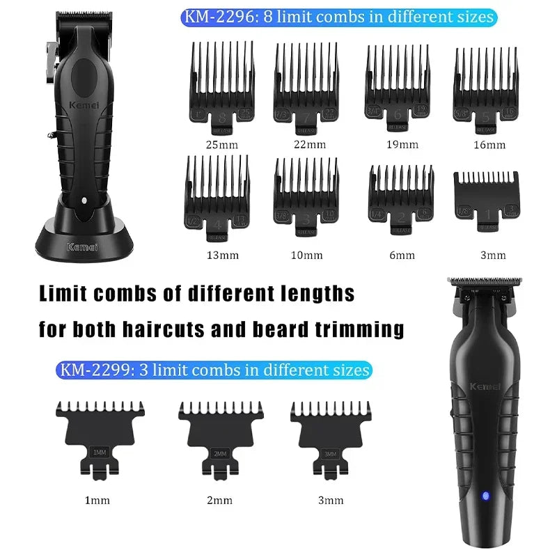 Kemei Hair Clipper KM-2296 KM-2299 KM-2024 Kit  Men's Electric Shaver Hair Trimmer Machine Professional Hair Cutting Machine