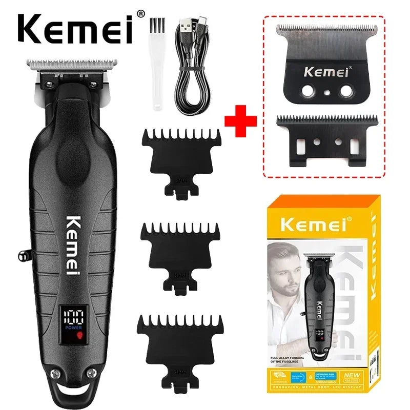 Kemei KM-2290 KM-2293 KM-T95 Professional Cutting Machine Electric Shaver Hair Trimmers with LCD Display Men's Hair Clipper