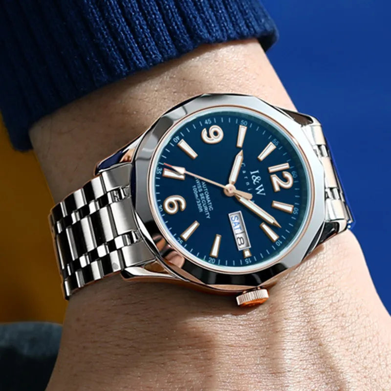 Switzerland Brand IW Luxury Automatic Watch for Men Mechanical SII NH36 Sapphire Waterproof 100M Luminous Men's Watches GMT 2024