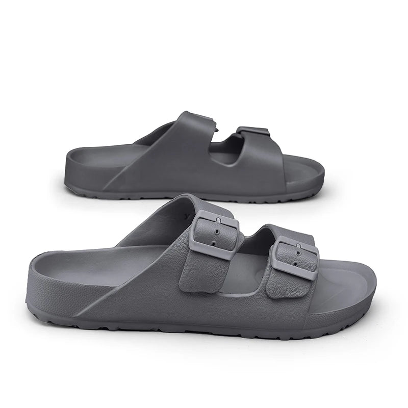 Summer Adjustable Soft Slides Slippers For Men Flat EVA Slippers Lightweight Anti Slip Slippers Size 34-47 48 49 50 Dropshipping