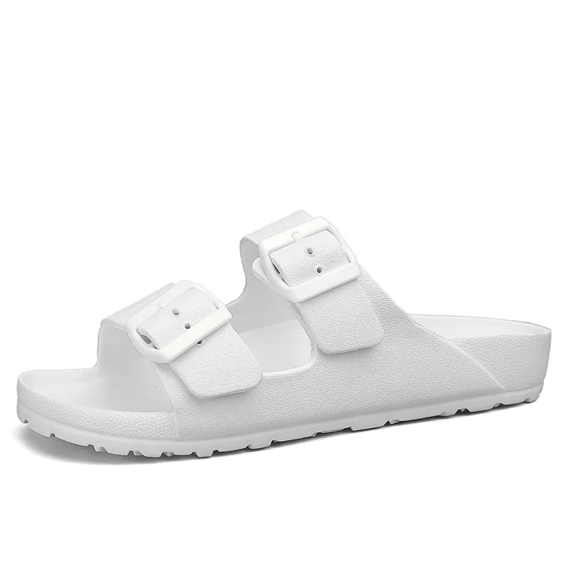 Summer Adjustable Soft Slides Slippers For Men Flat EVA Slippers Lightweight Anti Slip Slippers Size 34-47 48 49 50 Dropshipping