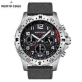 High-End Men's Business Stainless Steel Quartz Watch Three-Eye Chronograph Pointer Solar Rechargeable Watch Luminous Waterproof