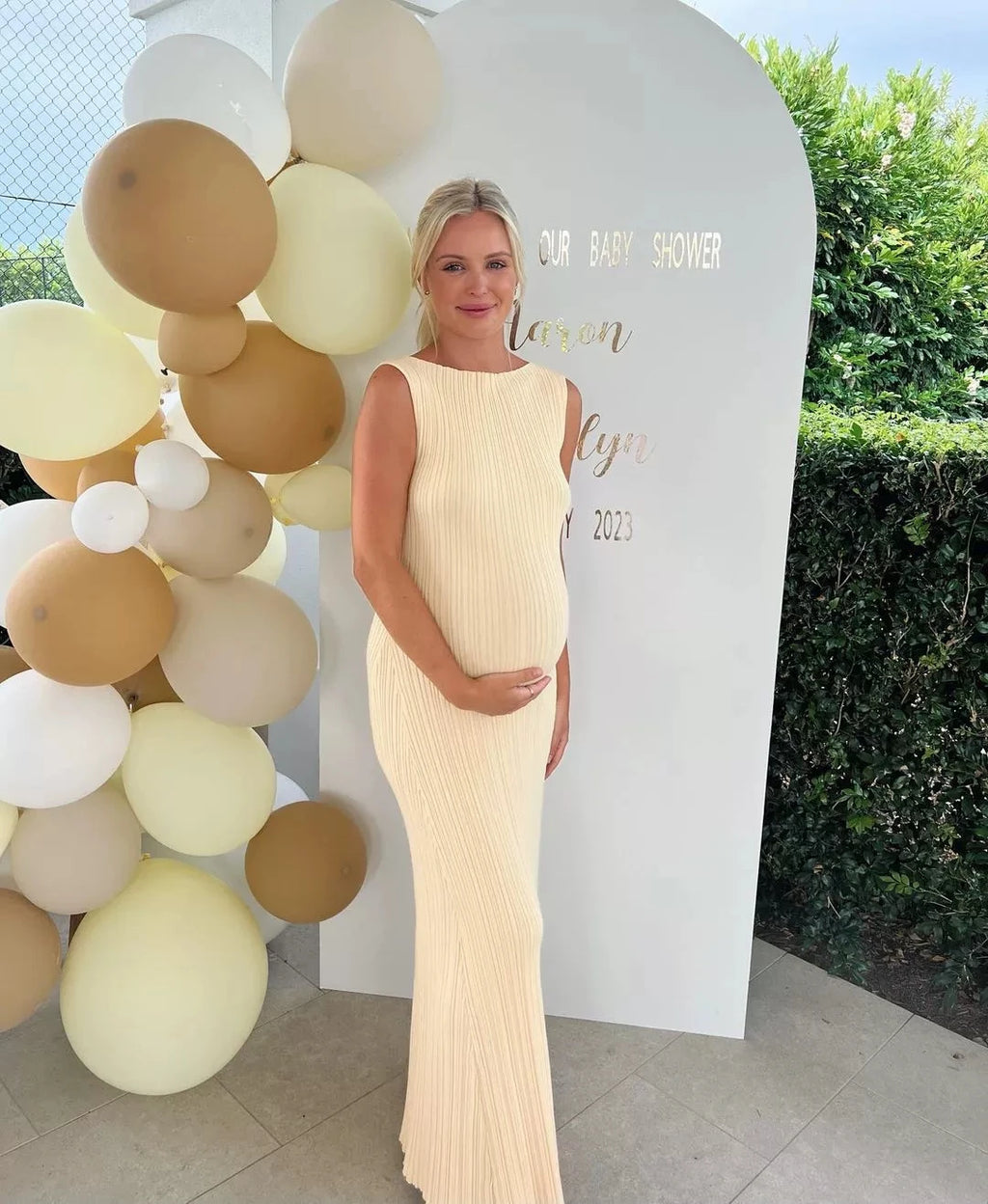 Cotton Knitted Stripe Dresses For Women Solid Color Sleeveless O Neck Ladies Party Long Dress 2025 New Casual Commuting Vestidos