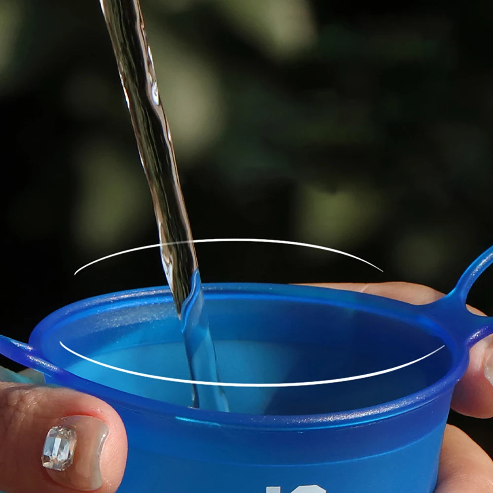 1pc 200ml Foldable Sports Water Cup Marathon Cross-country Running Folding Soft Water Cup Small and Light Easy to Carry Cup