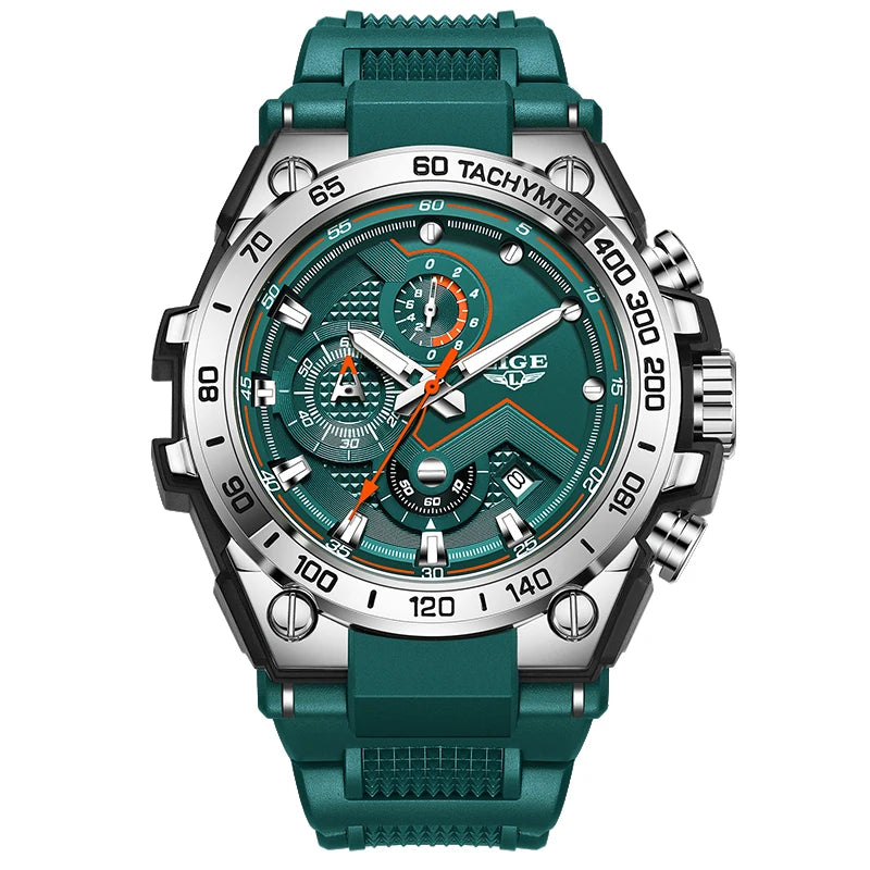 LIGE New Luxury Men‘s Watch Brand Fashion Digital Watches Men Gifts Waterproof Multifunctional Quartz Wristwatches Reloj Box