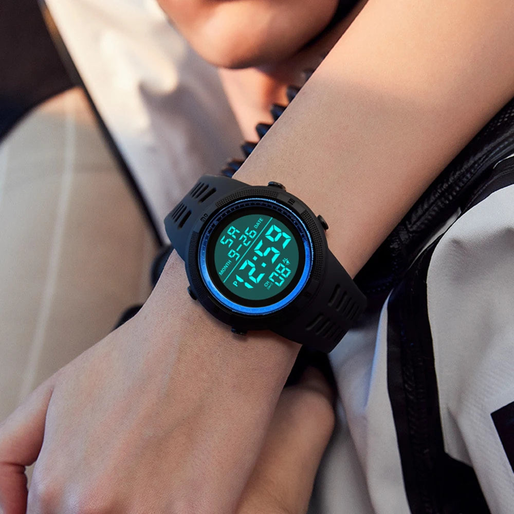 [2025 New Model] Men's and Women's Trendy Large Dial Electronic Watch |   Smart Timer + Alarm Clock Reminder + Dual Calendar + Lighting |   Versatile for Sports