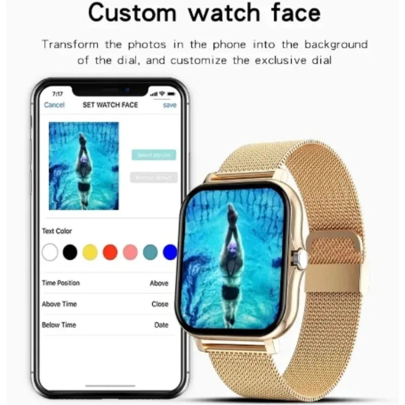 Bluetooth Call Smartwatch for Men and Women Voice Assistant Sports Fitness Android iOS New Hot Sale 1.83" 2024