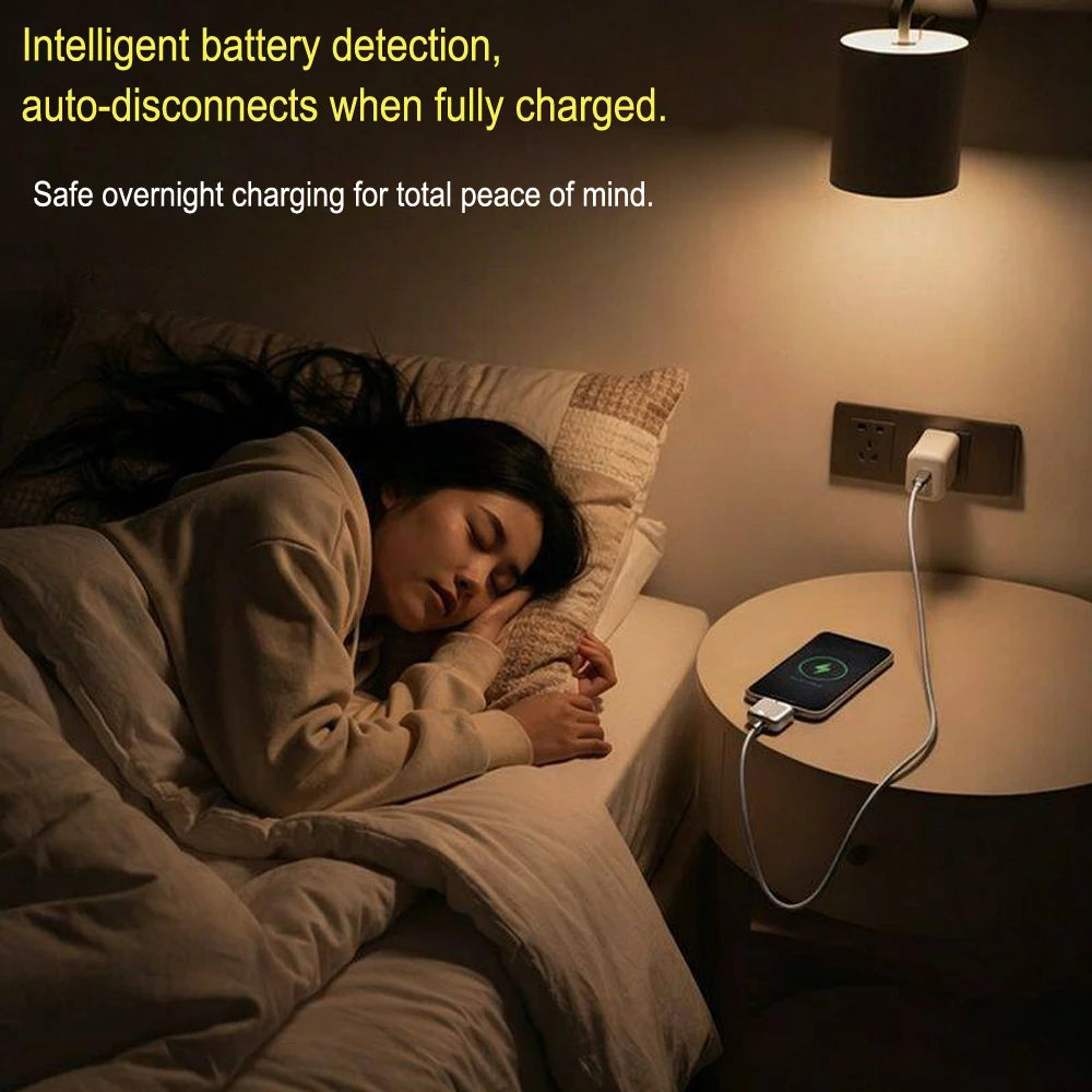 1pcs  Power Bank with Separate Charger Plug,Fast Charging Portable Charger with Built-in Cable,Intelligent Battery Detection