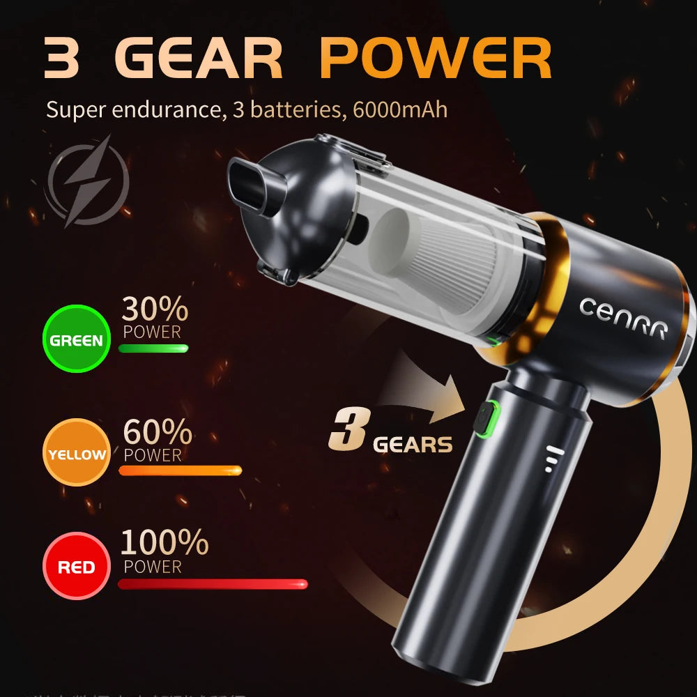 CENRR 2025 NEW Car Vacuum Cleaner Mini Powerful 998000PA Portable Vacuum Cleaner for Home Appliance Handheld Blower Car Cleaner