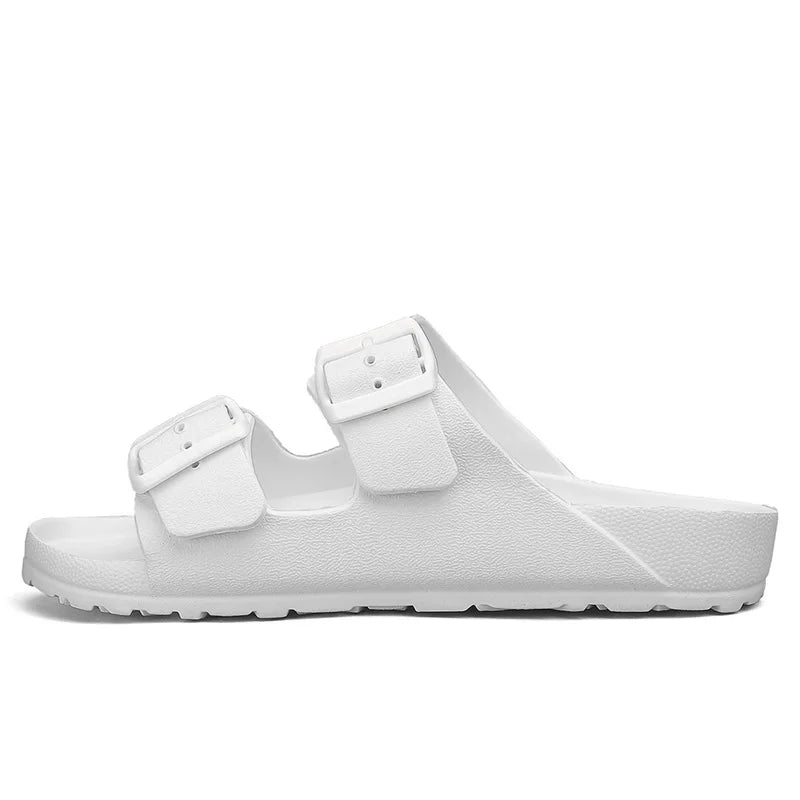 Summer Adjustable Soft Slides Slippers For Men Flat EVA Slippers Lightweight Anti Slip Slippers Size 34-47 48 49 50 Dropshipping