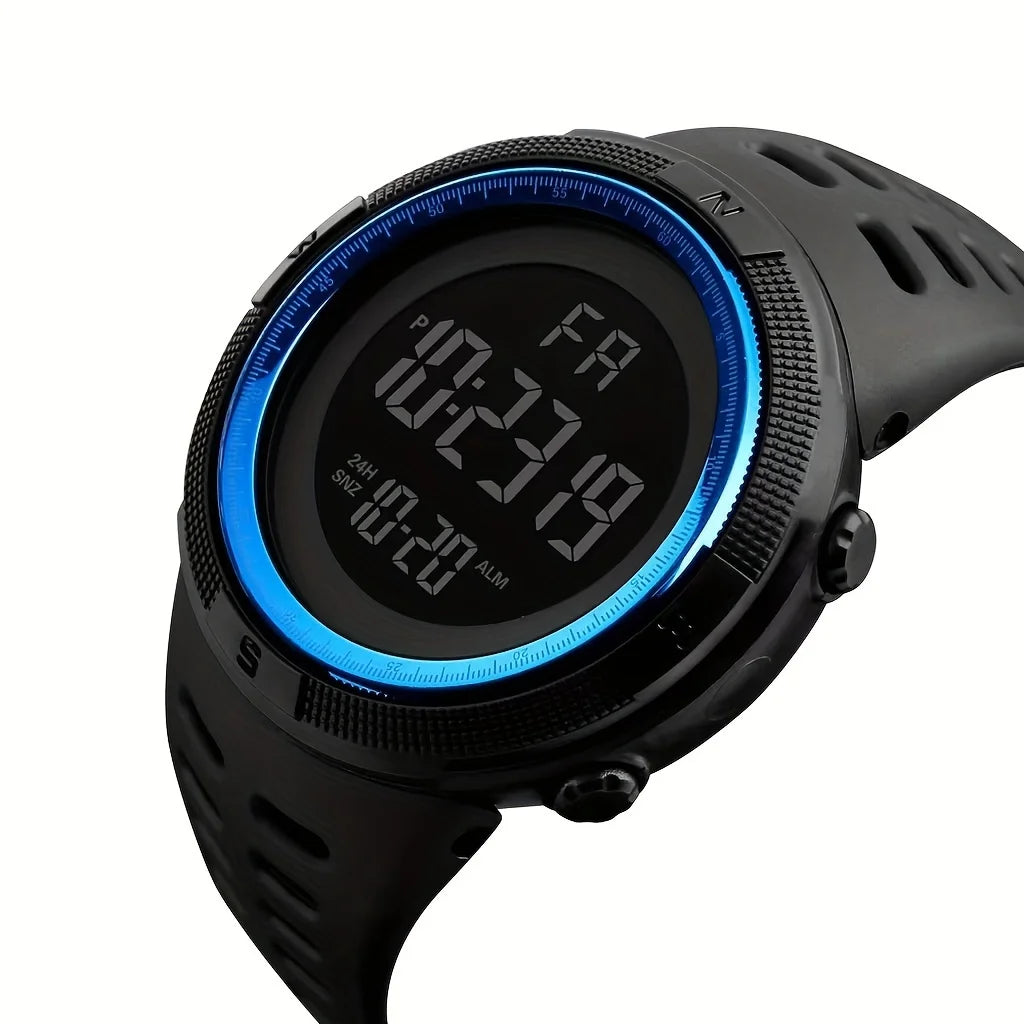 [2025 New Model] Men's and Women's Trendy Large Dial Electronic Watch |   Smart Timer + Alarm Clock Reminder + Dual Calendar + Lighting |   Versatile for Sports