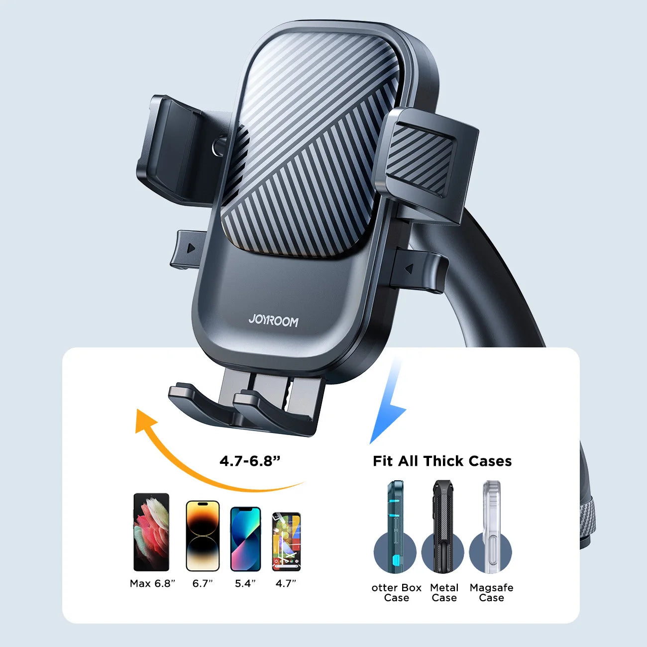 Joyroom Universal Phone Holder Mount for Car Strong Suction Hands-Free Cell Phone Mounts for Dashboard/Windshield 360° Rotation
