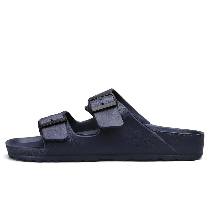 Summer Adjustable Soft Slides Slippers For Men Flat EVA Slippers Lightweight Anti Slip Slippers Size 34-47 48 49 50 Dropshipping