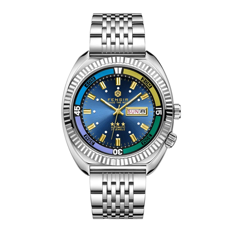 Top Luxury High-End Business Men's Watch, European and American Style Brand Fashion Casual Personalized Waterproof Steel Band Multifunctional Watch for Men, Suitable for Wearing in Various Occasions