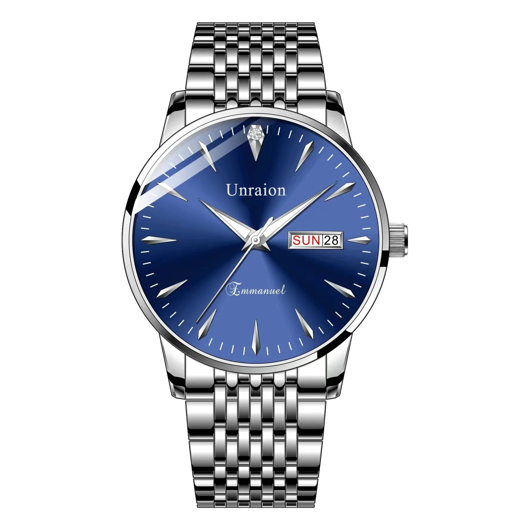 Swiss Qm Watch Fully Automatic Movement Waterproof Luminous Dual Calendar Non Mechanical Men's Watch Male Student Simple Quartz