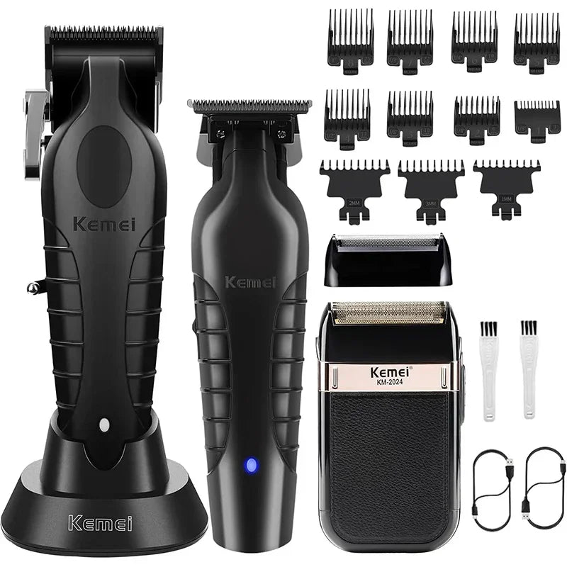 Kemei Hair Clipper KM-2296 KM-2299 KM-2024 Kit  Men's Electric Shaver Hair Trimmer Machine Professional Hair Cutting Machine