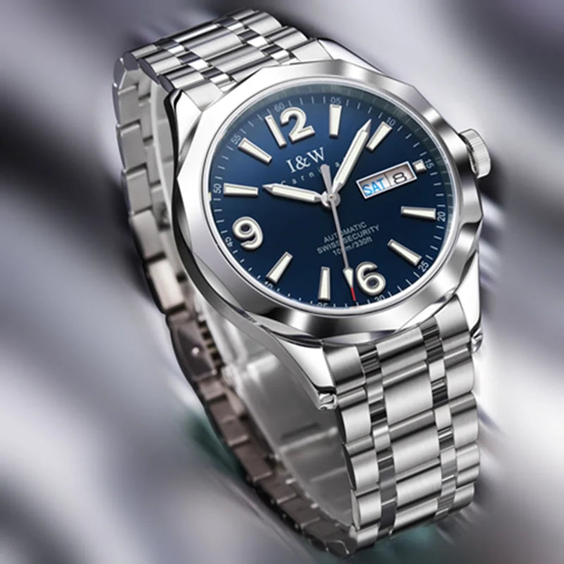 Switzerland Brand IW Luxury Automatic Watch for Men Mechanical SII NH36 Sapphire Waterproof 100M Luminous Men's Watches GMT 2024