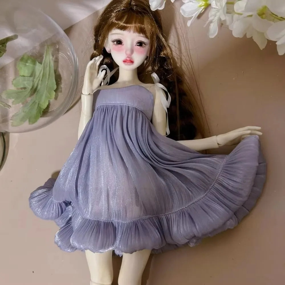 Pearlescent Doll Elegant Dresses Dress Up Humanoid Doll Princess Clothes Handmade Doll Outfit 1/6 BJD Clothes Dollhouse Toys