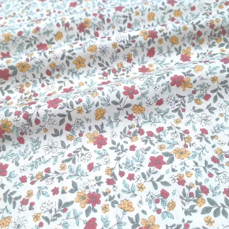 235xx50cm Floral Print Fabric Small Patterns for Shirts Dresses DIY Crafts And Bedding Home Decor Fabric