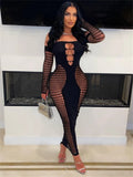 Autumn Long Sleeve Knitted Backless Bodycon Strapless Dress Women Maxi Dresses Sexy Pink Bodycon Clubwear Party Vestidos dress