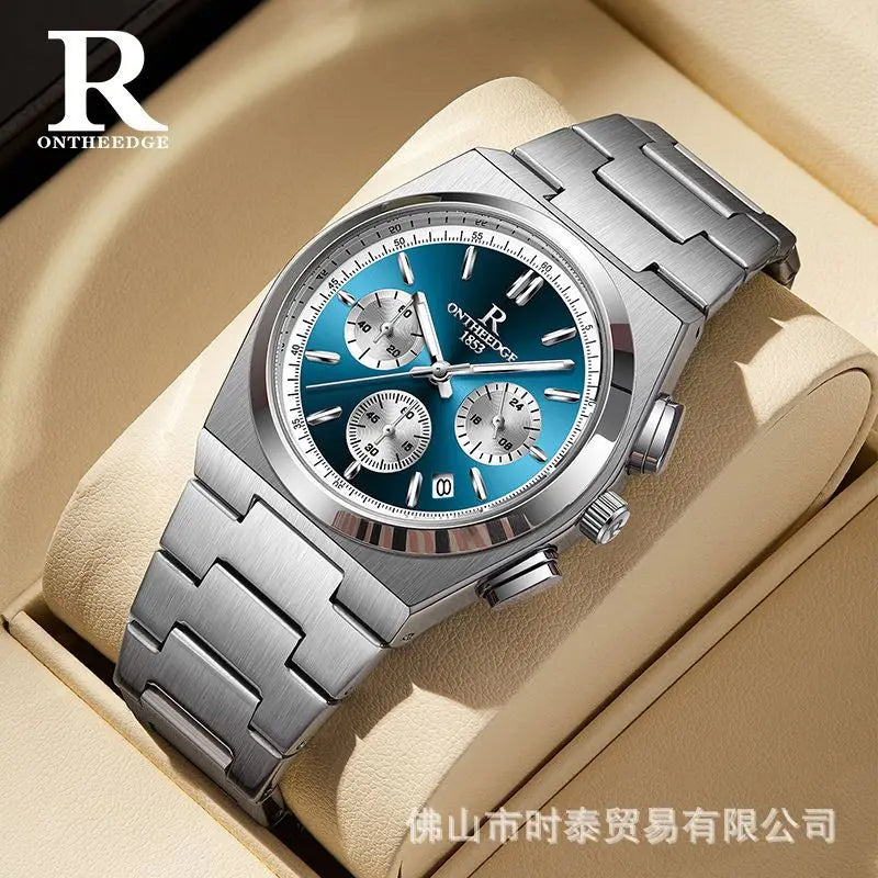 2026 Swiss brand ONTHEEDGE new multi-functional men's watch waterproof luminous quartz watch cross-border hot-selling model