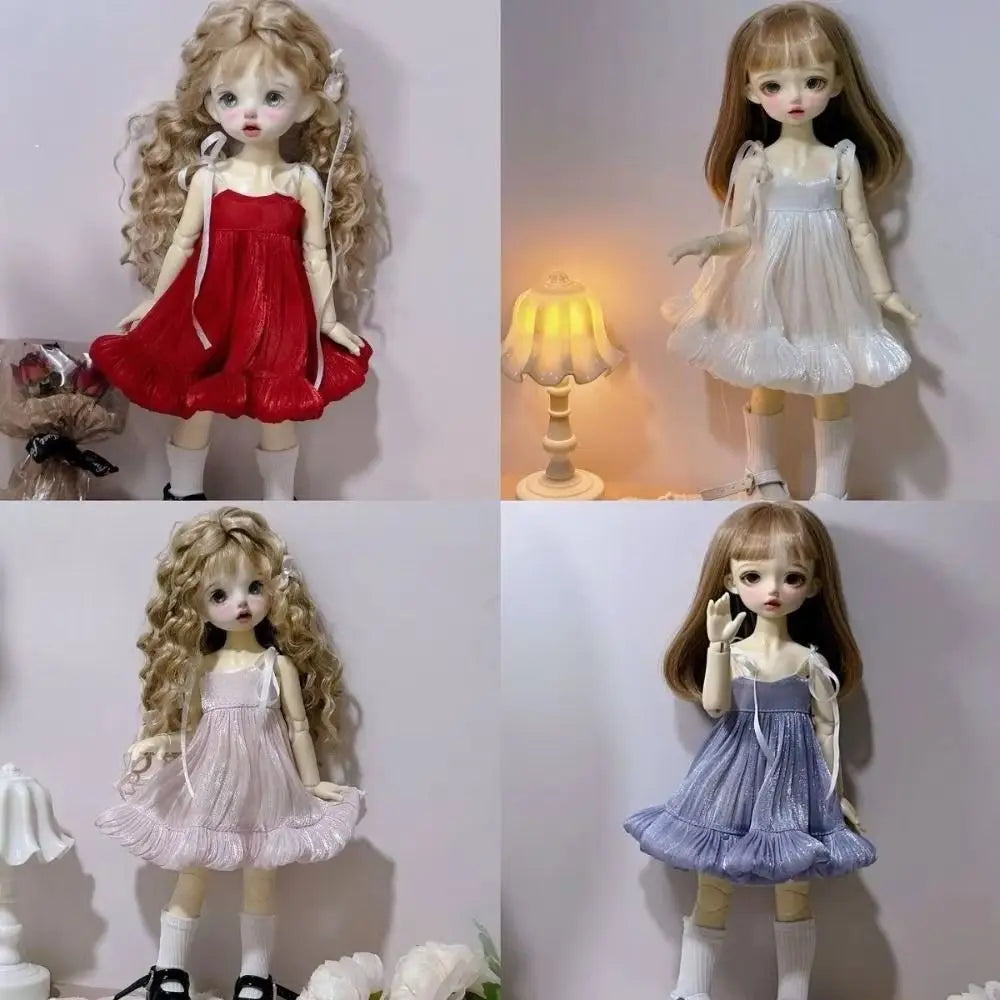 Pearlescent Doll Elegant Dresses Dress Up Humanoid Doll Princess Clothes Handmade Doll Outfit 1/6 BJD Clothes Dollhouse Toys