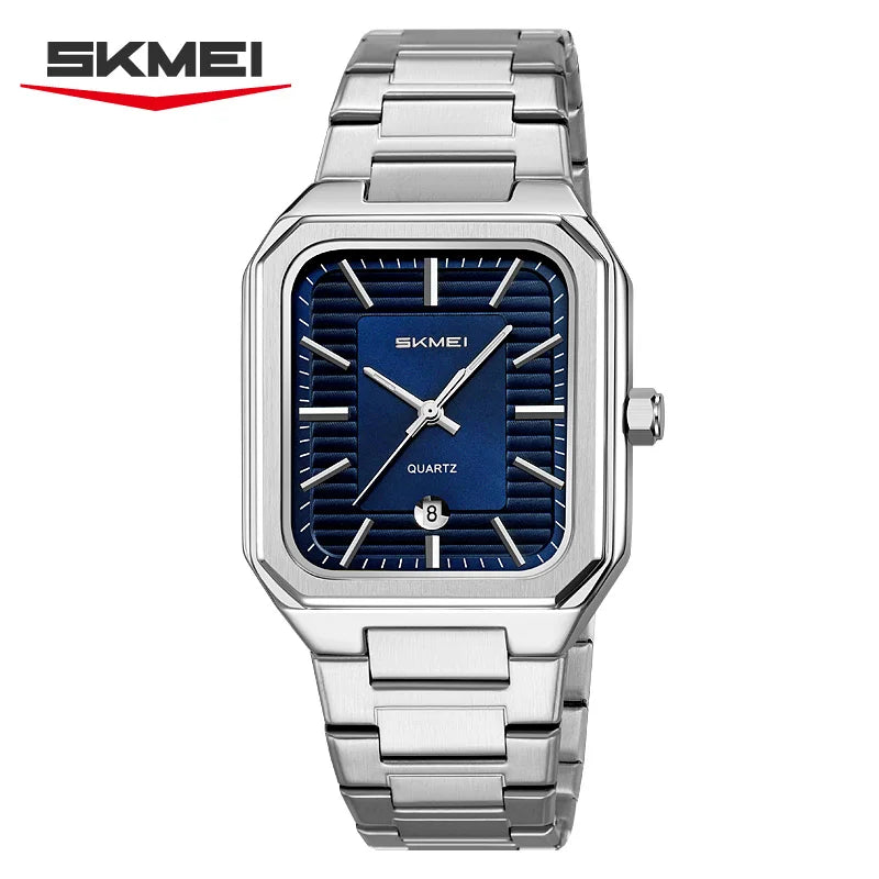 SKMEI 9373 New Casual Simple Quartz Watch Men's Luxury Business Waterproof Calendar Square Exquisite Watch relógios masculino
